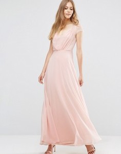 Платье макси с кружевом ASOS Kate - Розовый