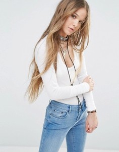 Боди Free People Easy Peasy - Кремовый