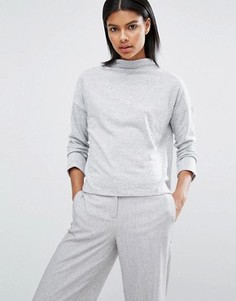 Укороченный джемпер с высоким воротом Vila - Серый