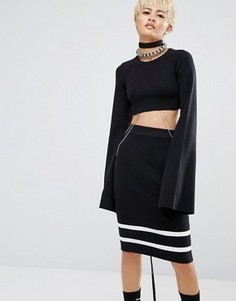 Кроп-топ с длинными рукавами Fenty X Puma By Rihanna - Черный