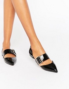 Балетки с острым носом ASOS LAGUNA - Черный