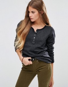 Бабушкин топ из нетканого трикотажа Maison Scotch - Серый