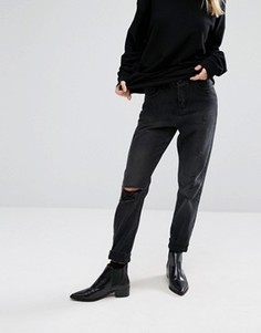 Состаренные джинсы в винтажном стиле Vero Moda - Черный