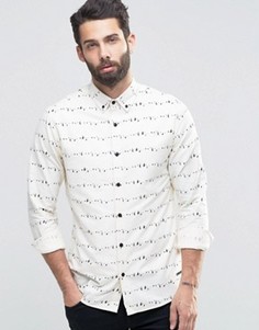 Оксфордская рубашка с принтом Only &amp; Sons - Белый