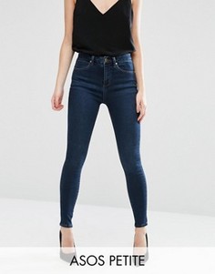 Джинсы слим с завышенной талией ASOS PETITE Sculpt Me - Синий