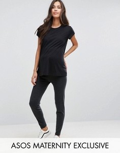 Вязаные леггинсы для беременных ASOS Maternity - Серый