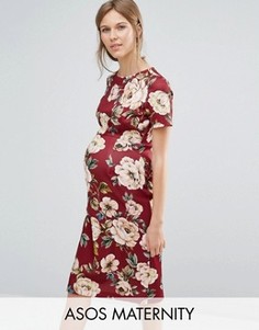 Облегающее платье с цветочным принтом ASOS Maternity - Мульти
