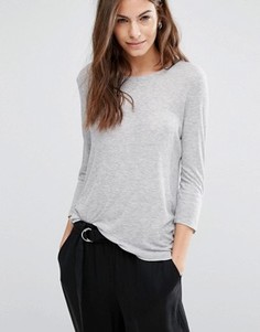 Топ с драпировкой сзади Vila - Серый