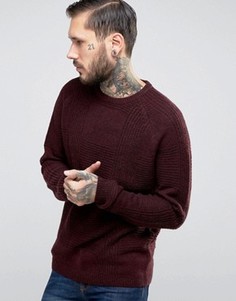 Джемпер с отделкой в рубчик ASOS - Красный