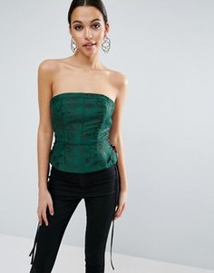 Корсет из жаккардовой ткани с рисунком под змеиную кожу ASOS Premium - Мульти