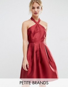 Атласное платье‑халтер Vero Moda Petite - Красный