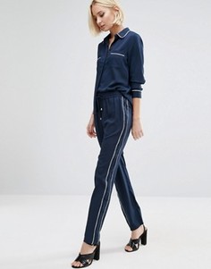 Брюки с контрастной окантовкой Vero Moda - Темно-синий