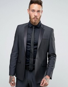 Черный зауженный пиджак ASOS - Черный