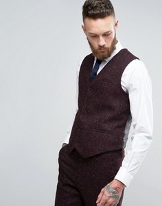 Жилет скинни с узором в ёлочку ASOS - Красный