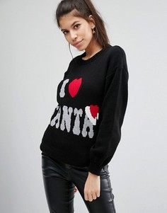 Рождественский джемпер Boohoo I Heart Santa - Черный