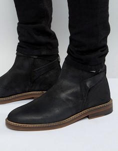 Черные замшевые ботинки челси с эластичными вставками ASOS - Черный