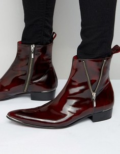 Кожаные ботинки на молнии Jeffery West Adam - Красный