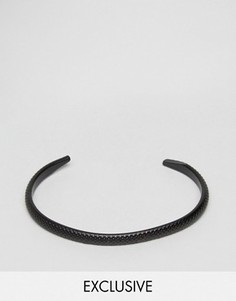 Черный фактурный браслет-манжета DesignB - Черный