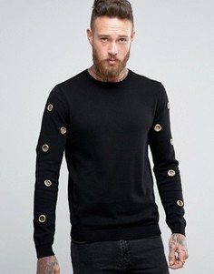 Джемпер с люверсами ASOS - Черный