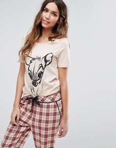 Пижамный топ с принтом Bambi Vero Moda - Розовый