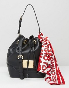 Сумка-мешочек с фирменным платком Love Moschino - Черный