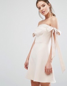 Платье с открытыми плечами и бантиками Keepsake - Рыжий