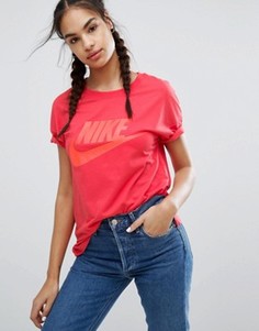 Футболка с крупным логотипом Nike Signal - Розовый