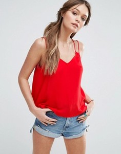 Топ с присборенной отделкой ASOS - Красный