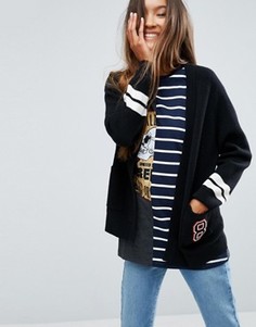Кардиган с окантовкой и нашивкой ASOS - Мульти