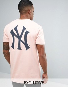 Длинная футболка Majestic New York Yankees эксклюзивно для ASOS - Розовый