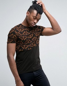 Футболка с принтом бабочек ASOS - Черный