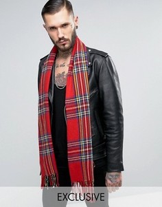 Красный шарф с принтом тартан Reclaimed Vintage - Красный