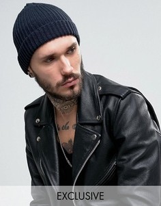 Темно-синяя шапочка-бини в рыбацком стиле Reclaimed Vintage - Темно-синий