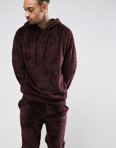 Флисовый oversize-худи ASOS - Красный