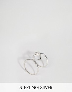 Серебряное кольцо с массивной геометрической отделкой Lavish Alice - Серебряный