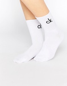 Короткие носки с логотипом Calvin Klein - Белый
