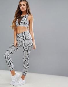 Серые леггинсы со змеиным принтом Varley - Мульти