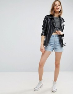 Джинсовые шорты бледно-голубого цвета в винтажном стиле ASOS - Синий
