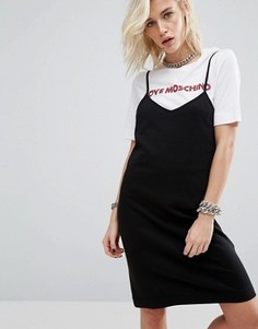 Футболка и платье на тонких бретельках 2 в 1 Love Moschino - Черный