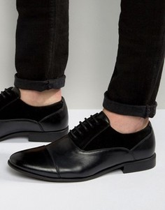 Черные оксфордские туфли из искусственной кожи и замши ASOS - Черный