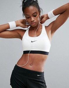 Белый классический уплотненный бюстгальтер Nike Pro - Белый