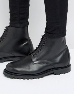 Кожаные ботинки со шнуровкой Hudson London эксклюзивно для ASOS - Черный