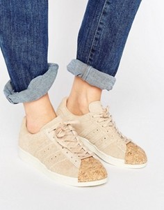 Телесные кроссовки в стиле 80-х с пробковой отделкой носка adidas Originals - Розовый