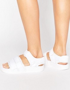 Белые сандалии с ремешками adidas Originals - Белый