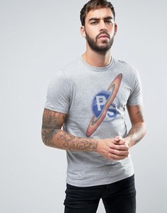 Серая меланжевая футболка зауженного кроя PS by Paul Smith - Серый