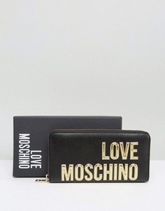 Кошелек с большим логотипом Love Moschino - Черный