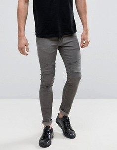 Байкерские джинсы скинни Redefined Rebel - Серый
