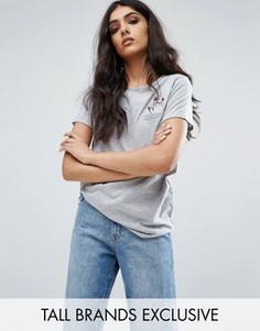 Трикотажная футболка с принтом Daisy Street Tall - Серый