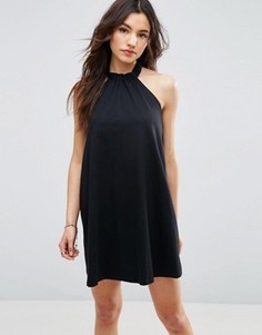 Платье с лямкой через шею ASOS - Черный