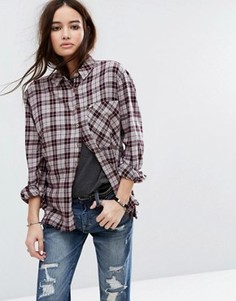 Рубашка в клетку Pull&amp;Bear - Красный Pull&Bear
